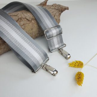 Gurtband StripesSilberGrau