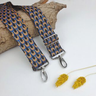 Gurtband PfauenaugeOckerBlau